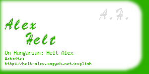 alex helt business card